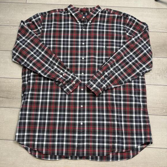 Polo Ralph Lauren 3XLT Red Black Plaid Shirt Long Sleeve Classic Fit Button Down - Picture 2 of 7